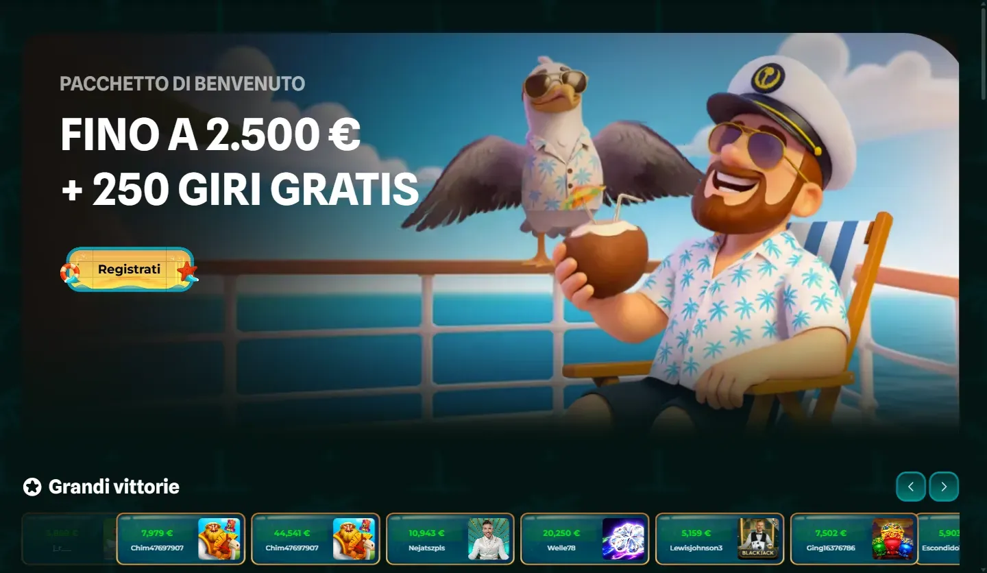 Lobby e giochi Slotrize